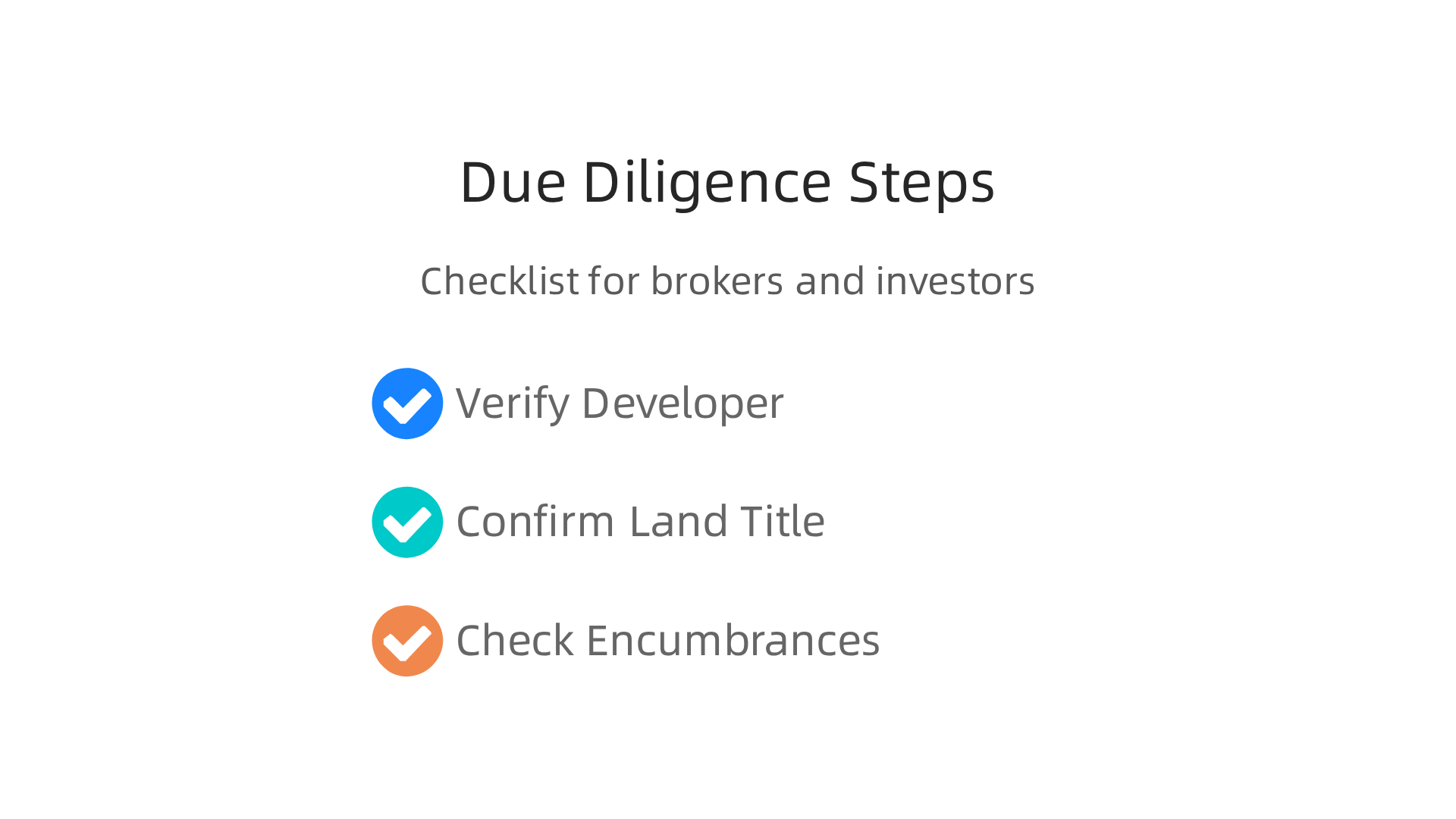 An infographic outlining essential due diligence steps for brokers and investors navigating Ras Al Khaimah's commercial real estate market.