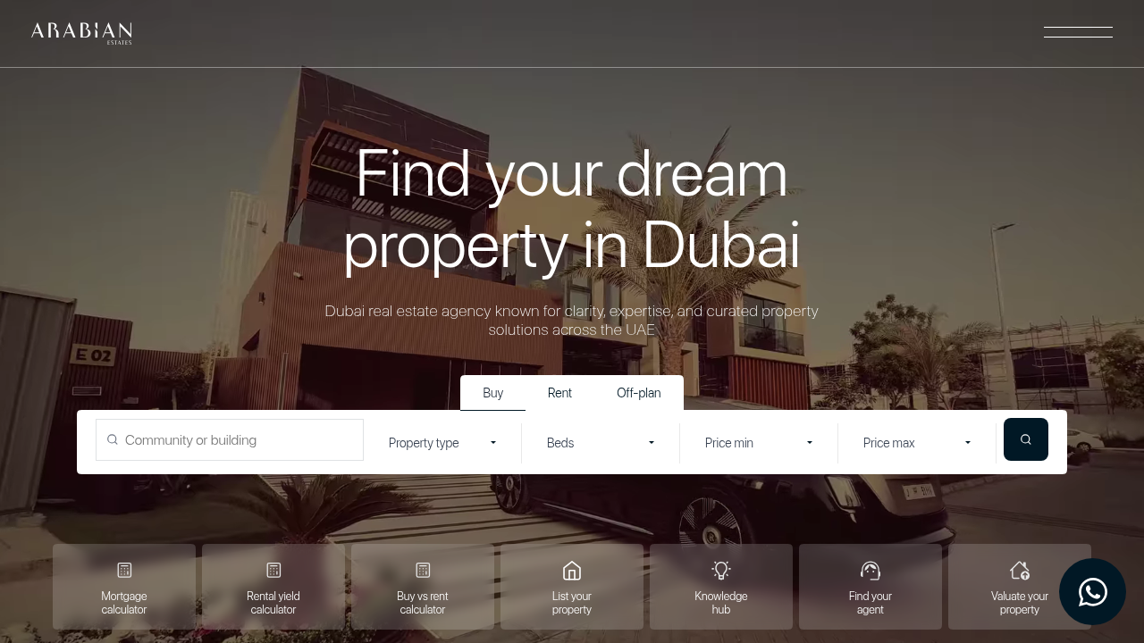 Explore property listings and services offered by a full-service brokerage like Arabian Estates.